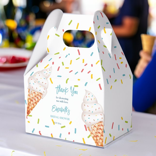 Scooped up ice cream bridal shower thank you favour box (Scooped up ice cream bridal shower thank you favor box)