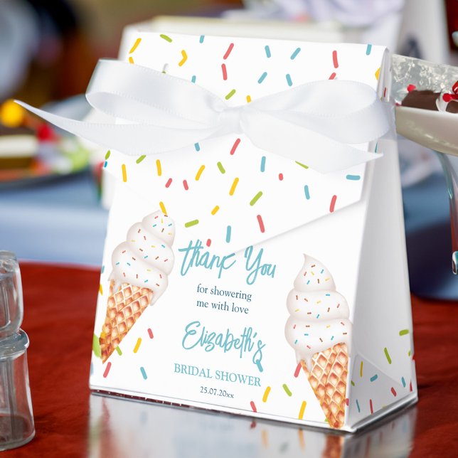 Scooped up ice cream bridal shower thank you favour box (Scooped up ice cream bridal shower thank you favor box)