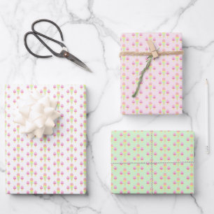 Scooped Up Ice Cream Bridal Shower Wrapping Paper Sheet