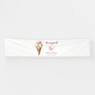 Scooped Up Ice Cream Cute Bridal Shower Banner
