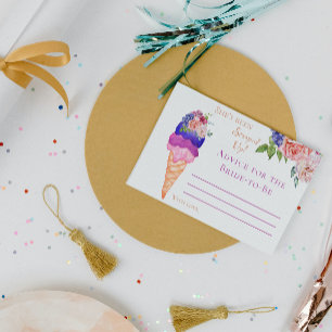 Scooped Up Ice Cream Floral Bridal Shower Advice