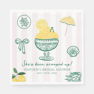 Scooped Up Lemon Bridal Wedding Engagement Napkin