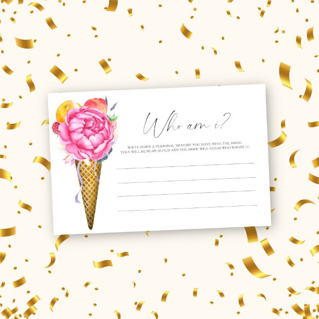 Scooped up! - Who am I bridal shower game Stationery (Creator Uploaded)