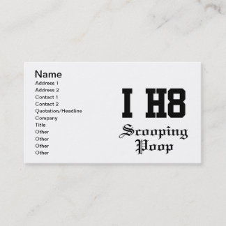 scooping poop business card