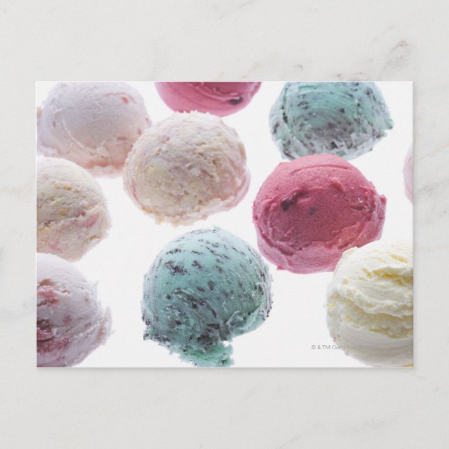 Scoops of ice creams postcard (Front)