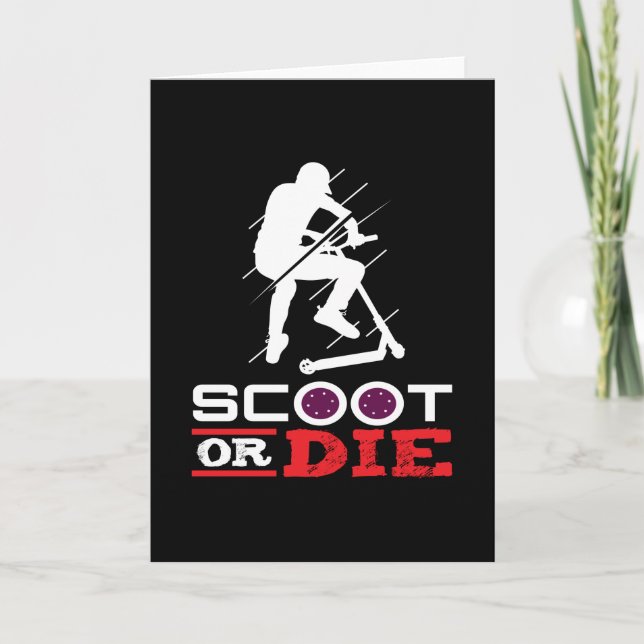 Scoot Or Die Electric Scooter Scooter Card (Front)