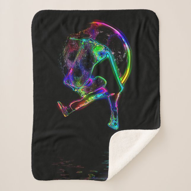 Scoot the Moon - Scooter Champ Sherpa Blanket (Front)