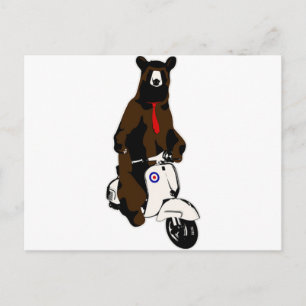 Scooter Bear Postcard