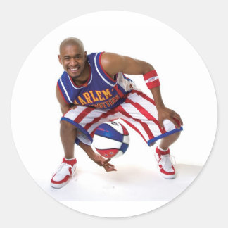 Scooter between the legs classic round sticker