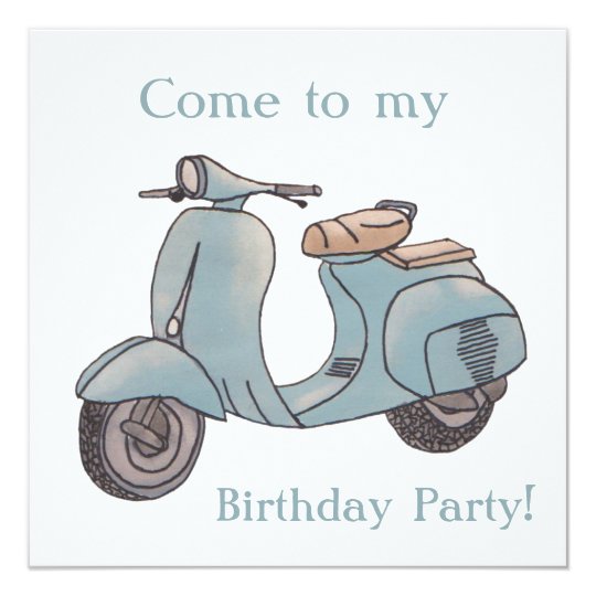 Scooter Birthday invitation