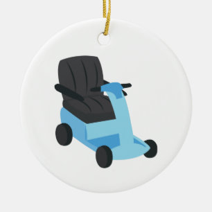 Scooter Ceramic Ornament