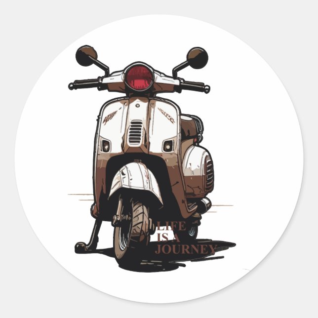 Scooter Classic Round Sticker (Front)