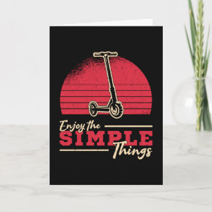 Scooter Driver Enjoy The Simple Things Stunt Retro Card