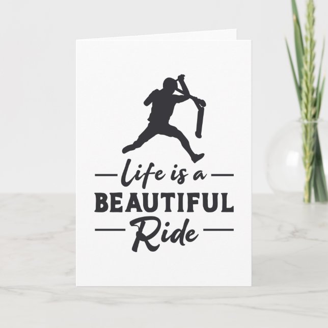 Scooter Driver Life Is A Beautiful Ride Retro Card (Front)