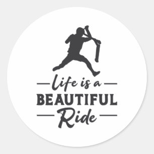 Scooter Driver Life Is A Beautiful Ride Retro Classic Round Sticker