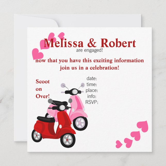 Scooter for two! invitation (Front)