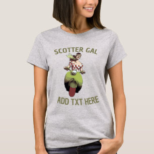 Scooter Gal, add text T-Shirt