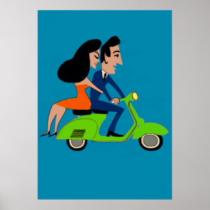 Scooter Girl, add text Poster
