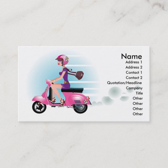 SCOOTER GIRL BUSINESS CARD (Front)