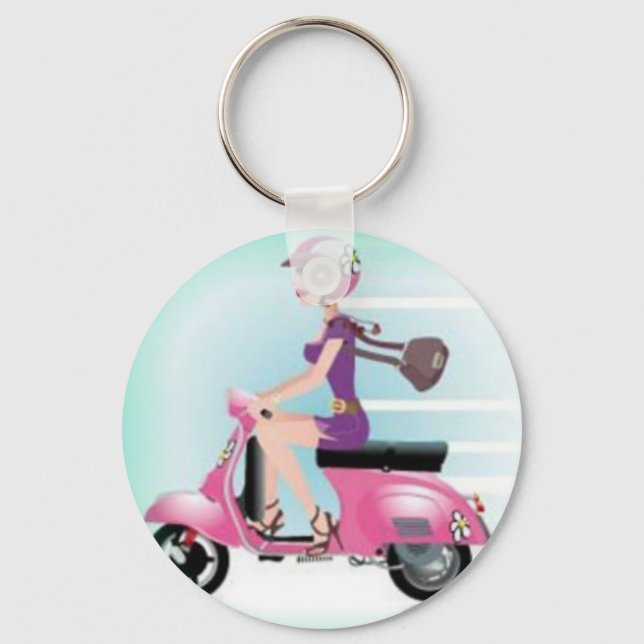 Scooter Girl Key Ring (Front)