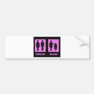 scooter girl no problem pink bumper sticker