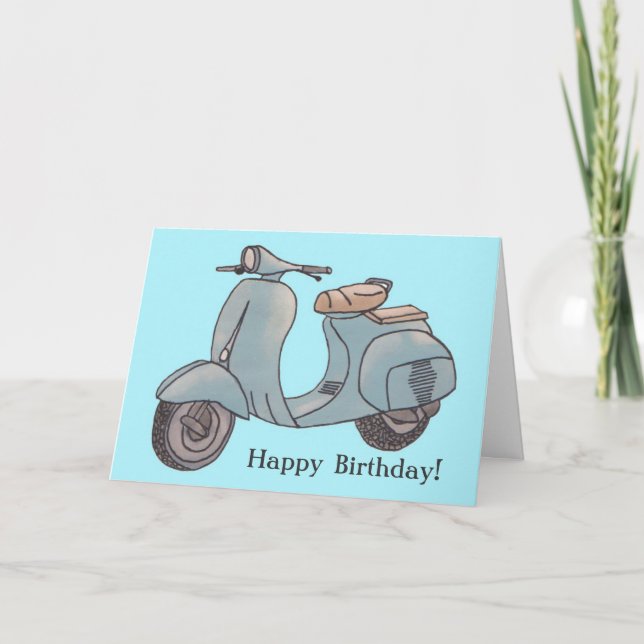 Scooter Greeting Card (Front)