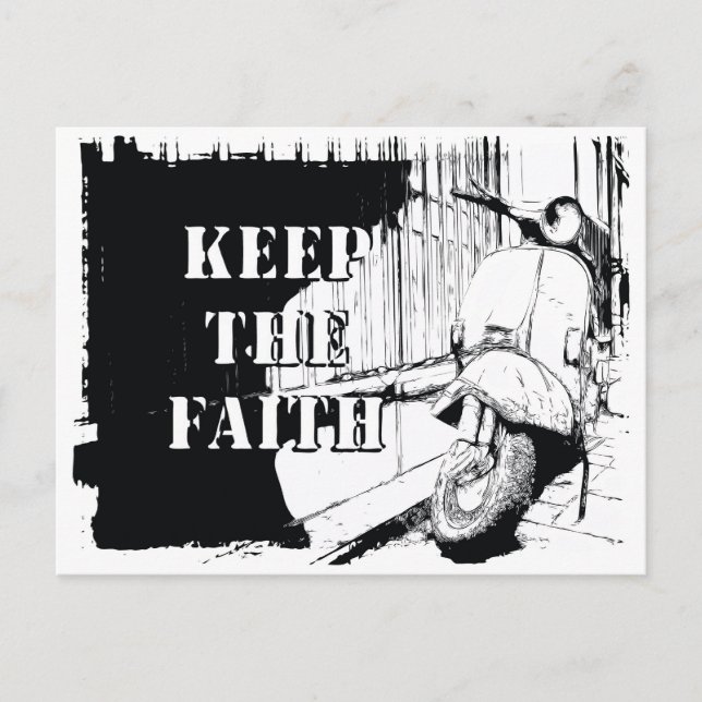 Scooter Keep the Faith Postcard (Front)