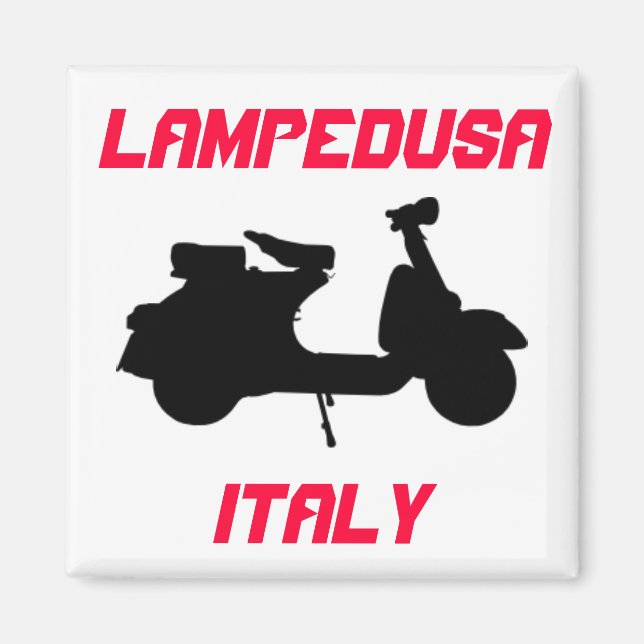 Scooter, Lampedusa, Italy Magnet (Front)