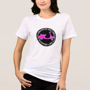 Scooter life mod for scoot fans 2 wheel sport pink Tri-Blend shirt