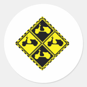 Scooter Mania! Classic Round Sticker