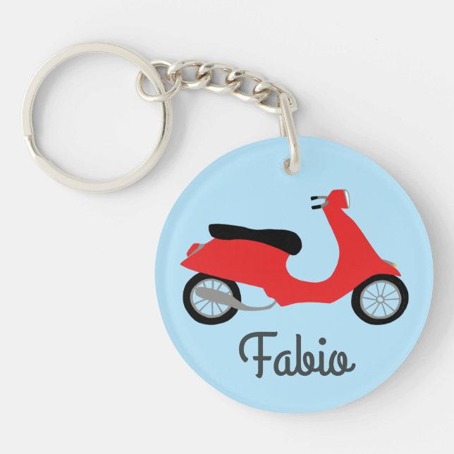 Scooter Moped Motorcycle CUSTOM  Key Ring (Front)