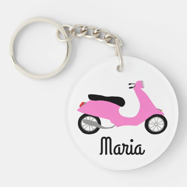 Scooter Moped Motorcycle CUSTOM Key Ring (Front)