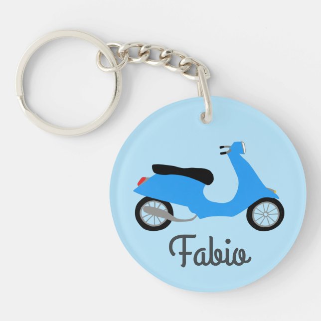 Scooter Moped Motorcycle CUSTOM  Key Ring (Front)