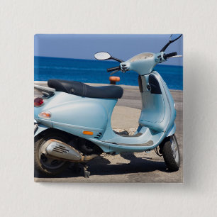 Scooter On The Beach   Ephesus, Turkey 15 Cm Square Badge
