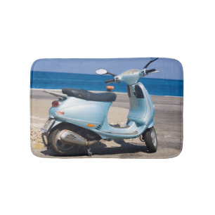 Scooter On The Beach   Ephesus, Turkey Bath Mat