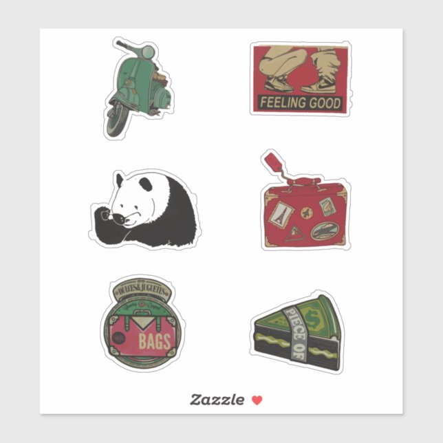 Scooter Panda Feeling Good Suitcase Dollar Piece  (Sheet)