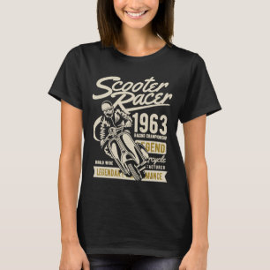 Scooter Racer Retro Vintage Distressed Style 4 T-Shirt