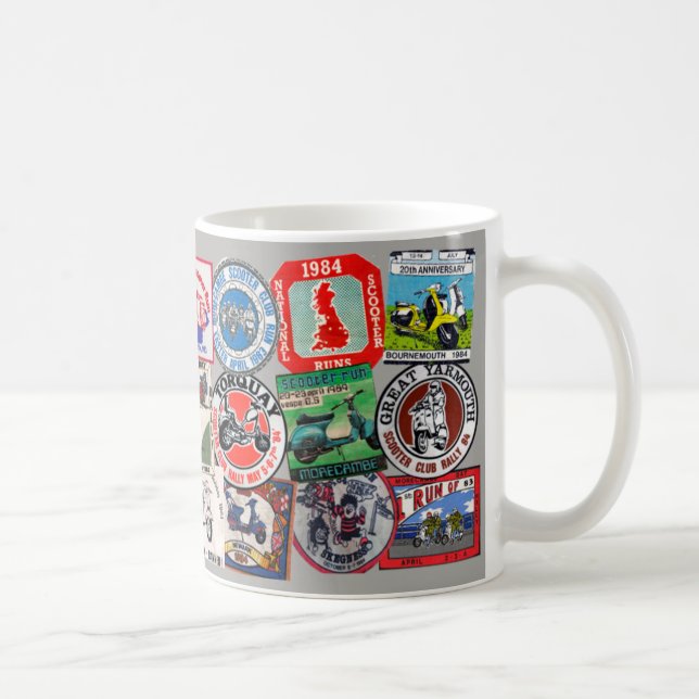Scooter Rally Patches Coffee Mug (Right)