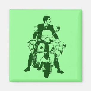 Scooter Rider 2010 green Magnet