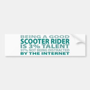 Scooter Rider 3% Talent Bumper Sticker