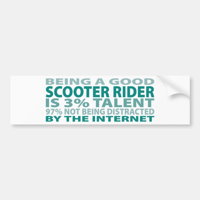 Scooter Rider 3% Talent Bumper Sticker (Front)