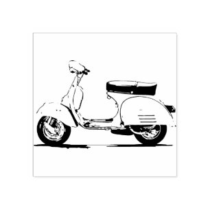 Scooter Rubber Stamp