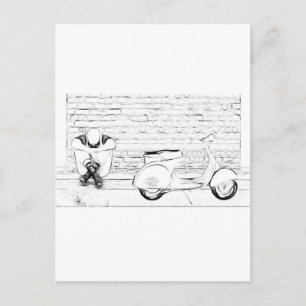 Scooter Skin Postcard