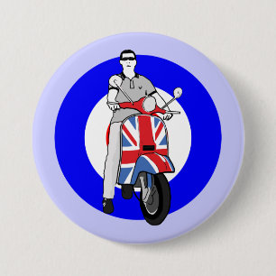 Scooterboy on uj scooter 7.5 cm round badge