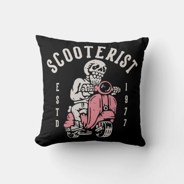 scooterist your tagline here cushion (Front)