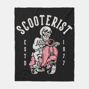 scooterist your tagline here fleece blanket
