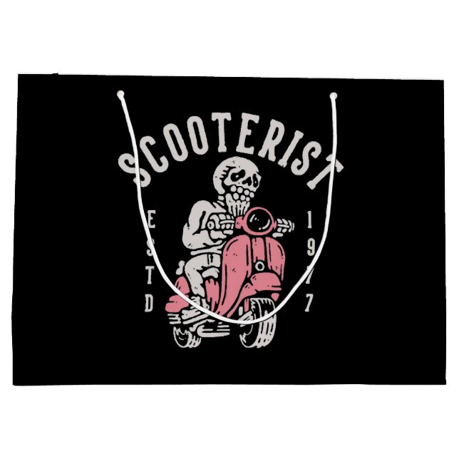 scooterist your tagline here large gift bag (Back)