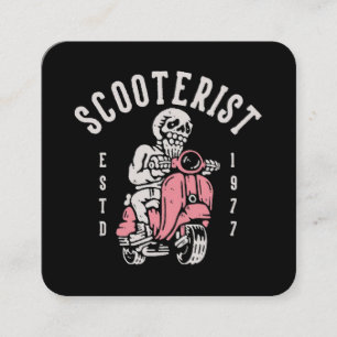 scooterist your tagline here square business card