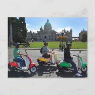 Scooters in Victoria Postcard