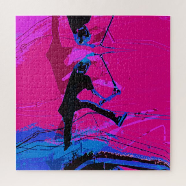  Scooting Around - Stunt Scooter   Jigsaw Puzzle (Vertical)
